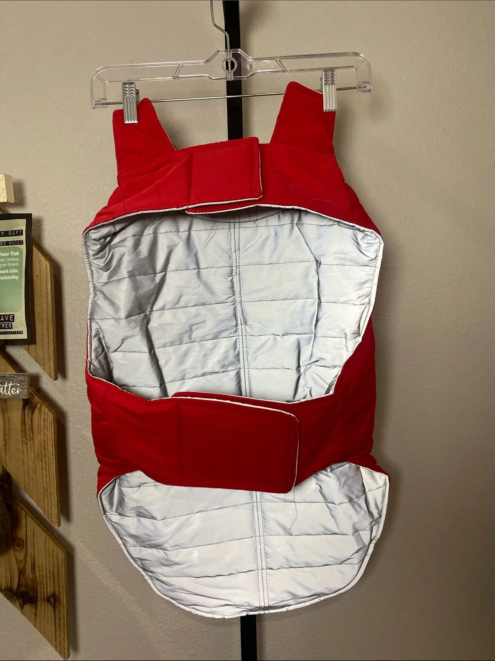 Red Quilted Dog Coat - Warm & Water-Resistant XL see pics for sizing